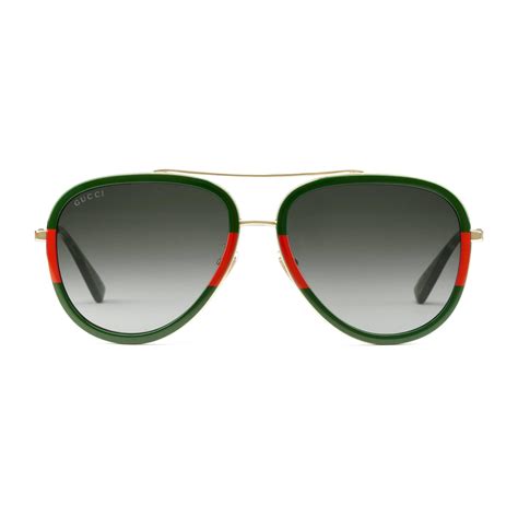 gucci red and green aviator sunglasses|gucci aviator prescription sunglasses.